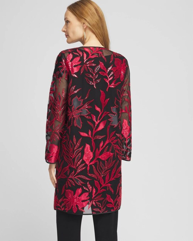 Travelers Collection Leaf Embroidered Jacket - image 3